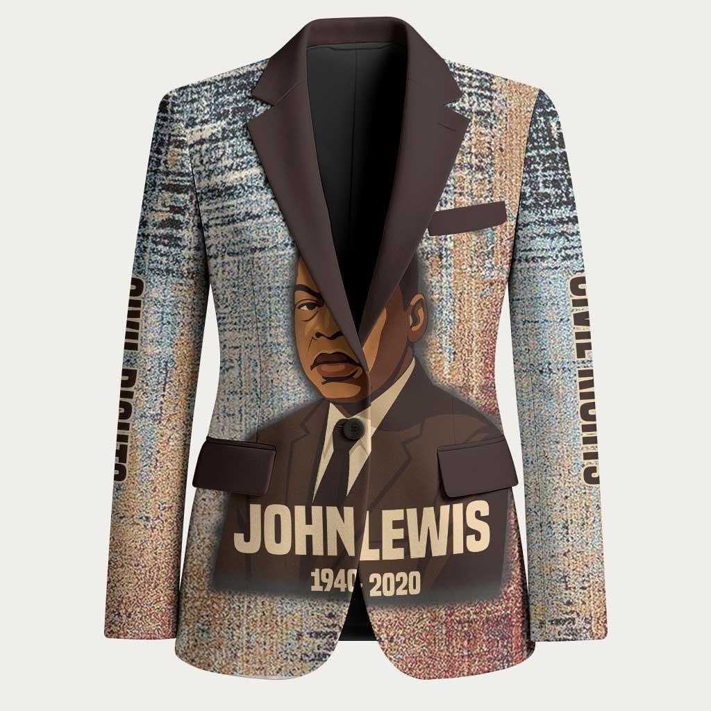 John Lewis Blazer with Freedom Quote Graphic Civil Rights and Legacy Tribute - Wonder Print Shop