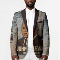 John Lewis Blazer with Freedom Quote Graphic Civil Rights and Legacy Tribute - Wonder Print Shop