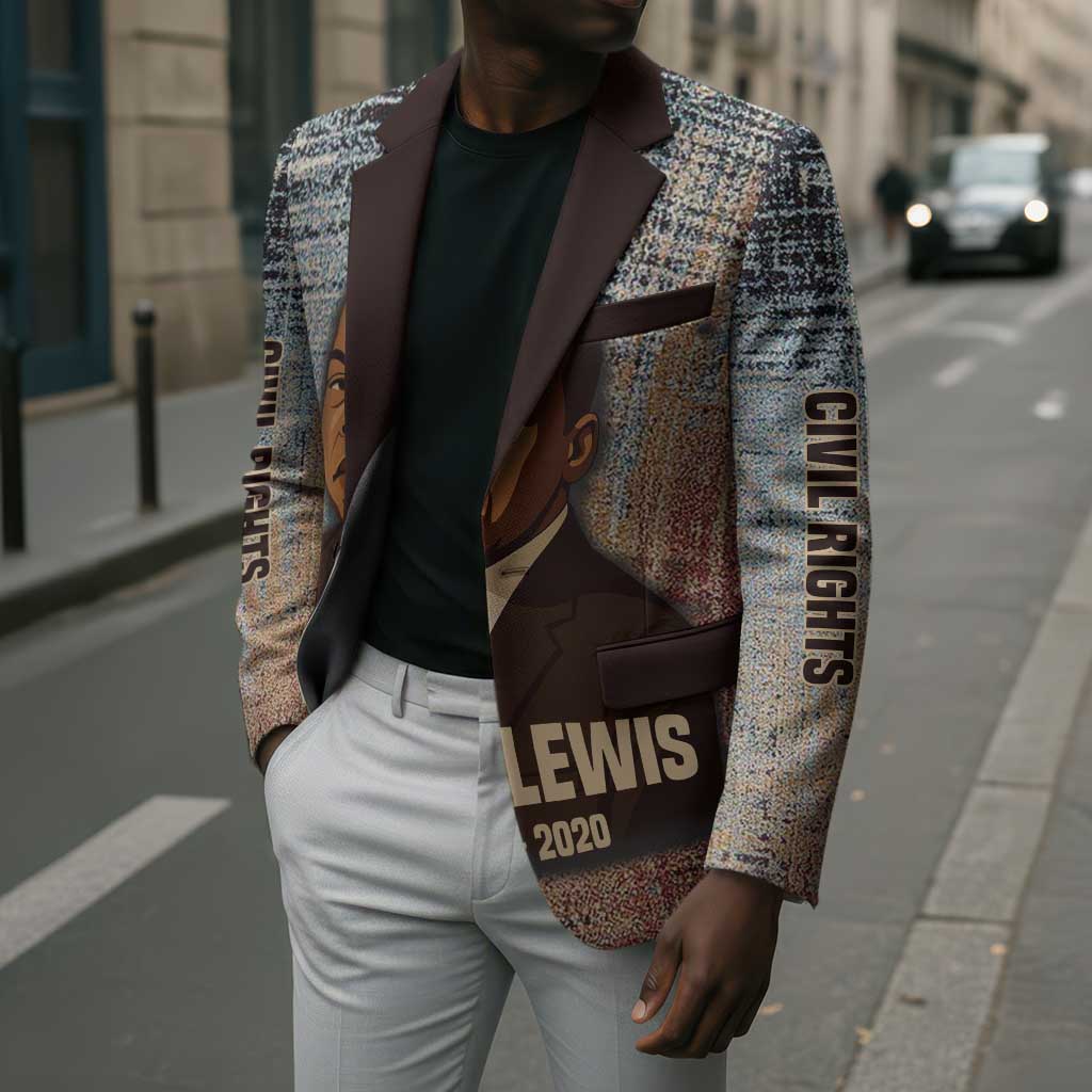 John Lewis Blazer with Freedom Quote Graphic Civil Rights and Legacy Tribute - Wonder Print Shop
