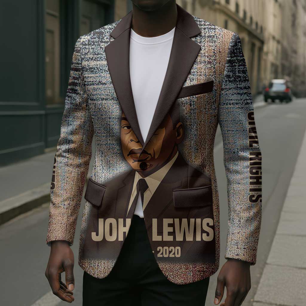 John Lewis Blazer with Freedom Quote Graphic Civil Rights and Legacy Tribute - Wonder Print Shop