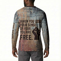 John Lewis Button Sweatshirt with Freedom Quote Graphic Civil Rights and Legacy Tribute