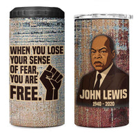 John Lewis 4 in 1 Can Cooler Tumbler with Freedom Quote Graphic Civil Rights and Legacy Tribute - Wonder Print Shop