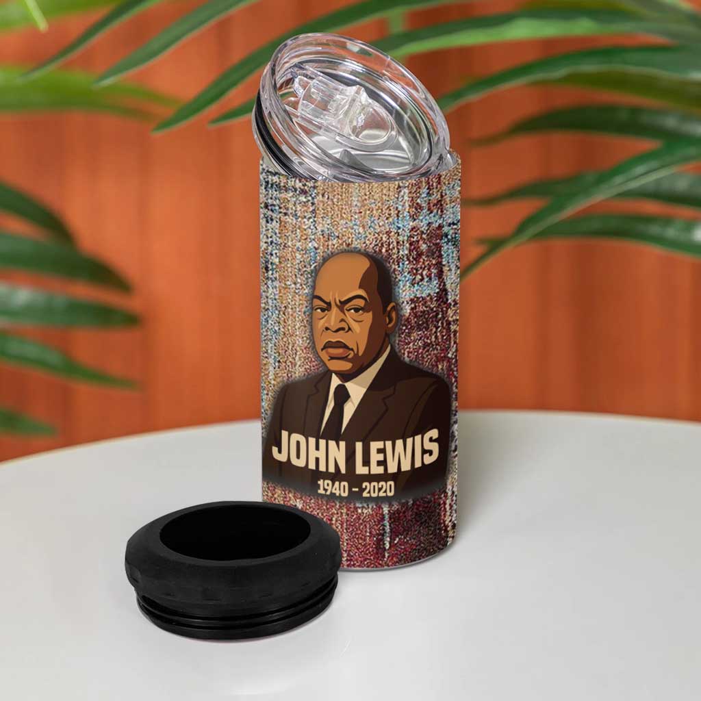 John Lewis 4 in 1 Can Cooler Tumbler with Freedom Quote Graphic Civil Rights and Legacy Tribute - Wonder Print Shop
