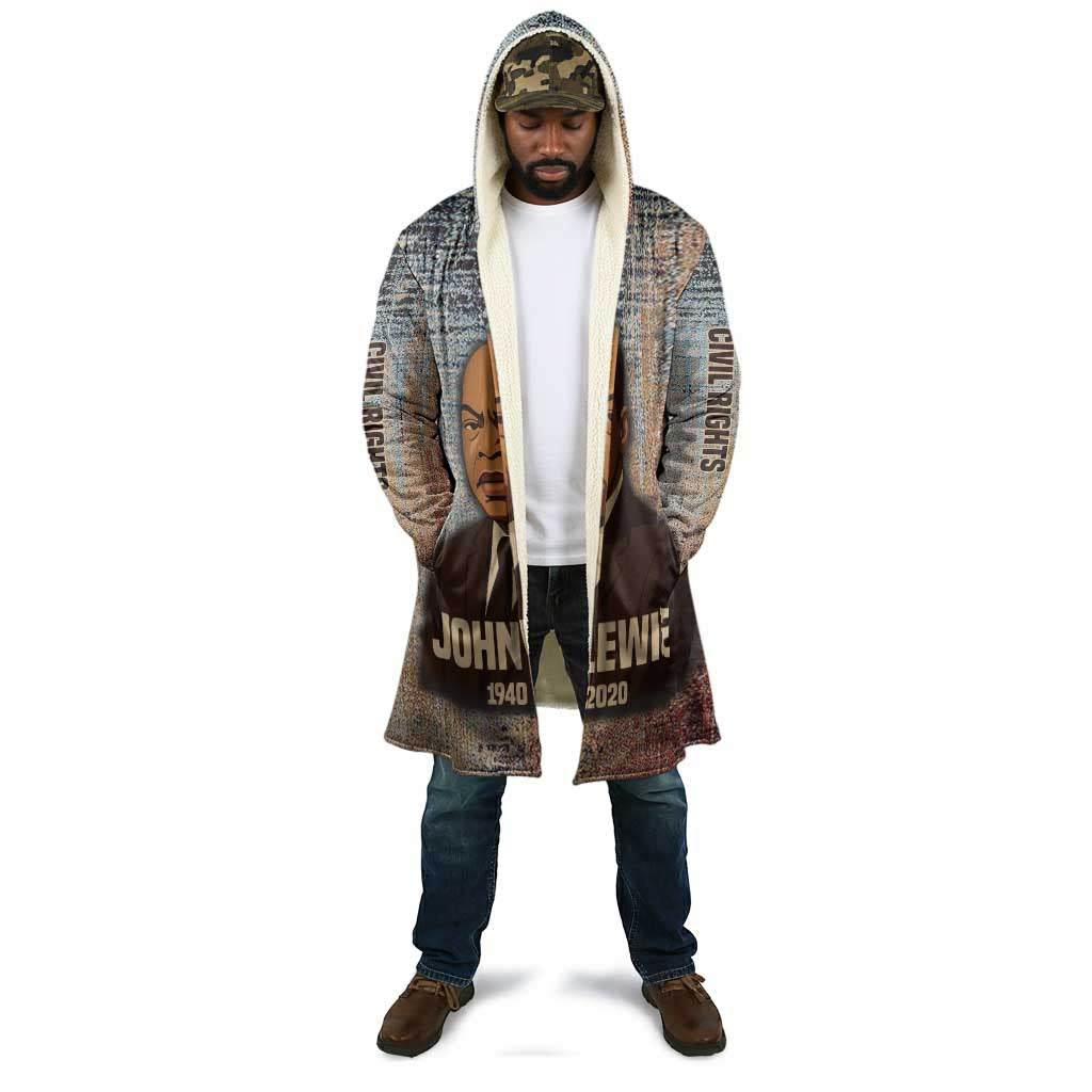 John Lewis Cloak with Freedom Quote Graphic Civil Rights and Legacy Tribute - Wonder Print Shop