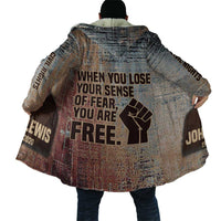 John Lewis Cloak with Freedom Quote Graphic Civil Rights and Legacy Tribute - Wonder Print Shop
