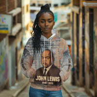 John Lewis Hoodie with Freedom Quote Graphic Civil Rights and Legacy Tribute - Wonder Print Shop