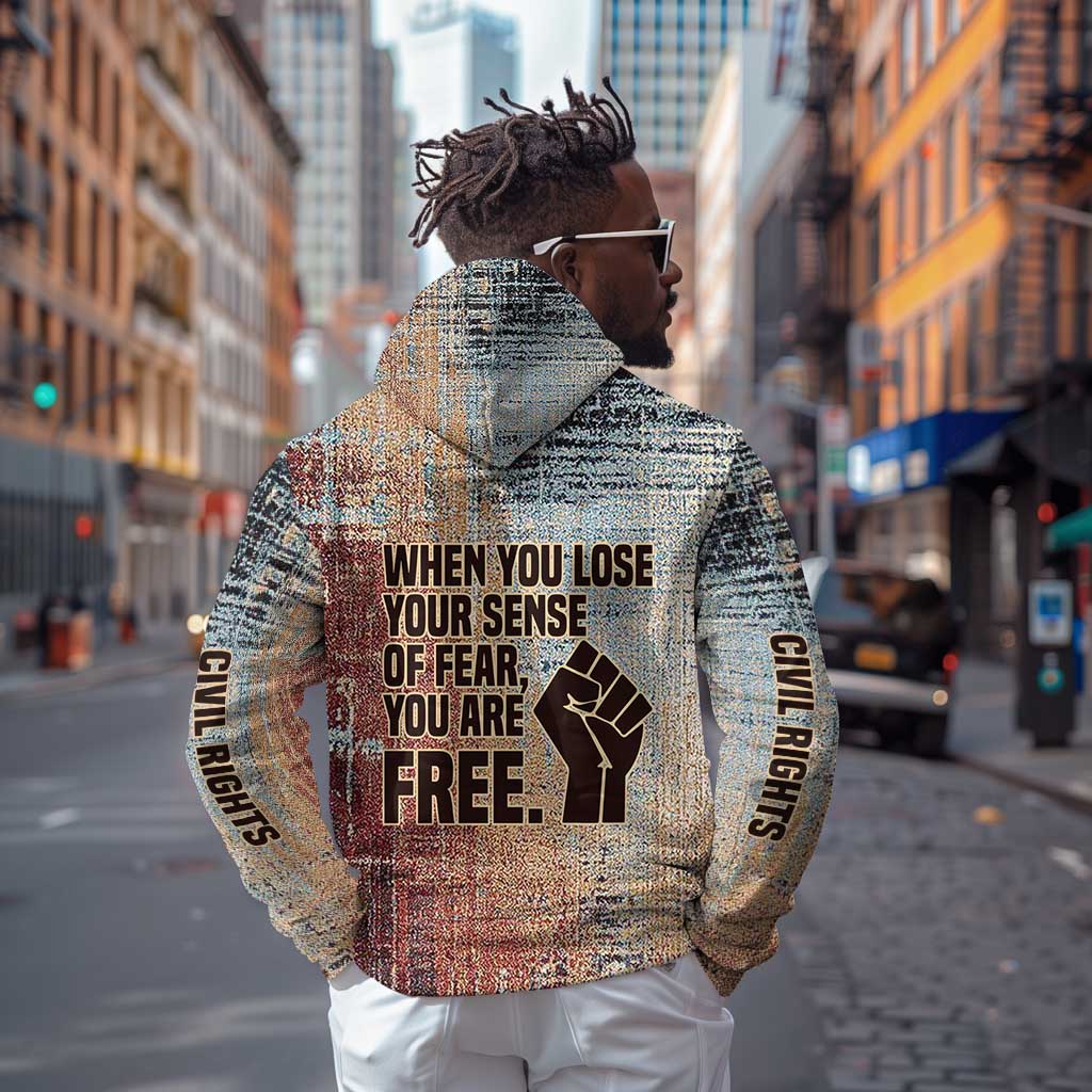 John Lewis Hoodie with Freedom Quote Graphic Civil Rights and Legacy Tribute - Wonder Print Shop