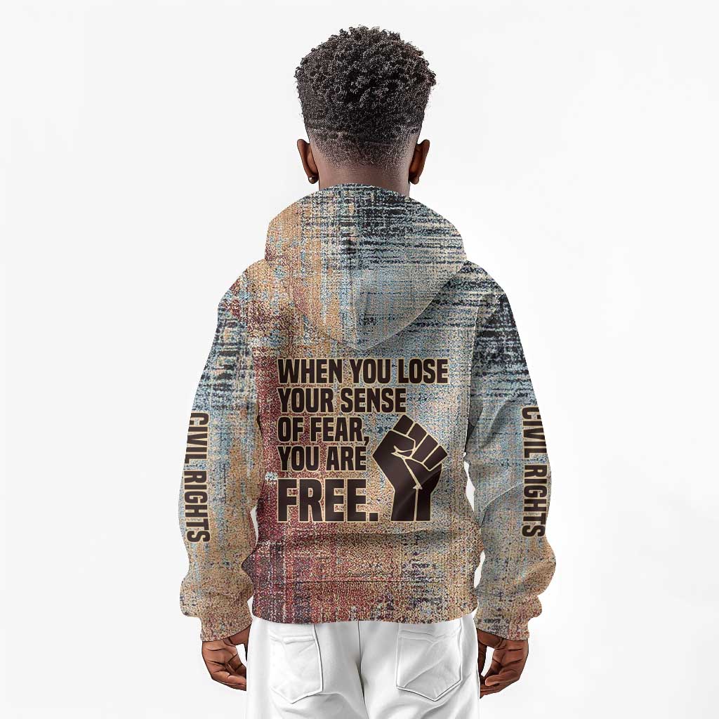 John Lewis Kid Hoodie with Freedom Quote Graphic Civil Rights and Legacy Tribute - Wonder Print Shop