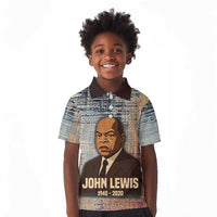 John Lewis Kid Polo Shirt with Freedom Quote Graphic Civil Rights and Legacy Tribute - Wonder Print Shop
