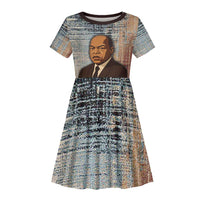 John Lewis Kid Short Sleeve Dress with Freedom Quote Graphic Civil Rights and Legacy Tribute - Wonder Print Shop