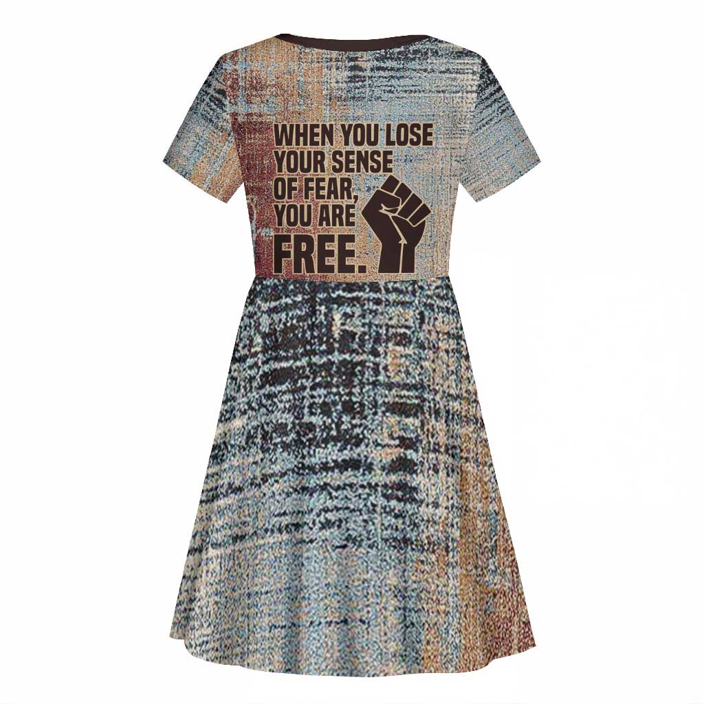 John Lewis Kid Short Sleeve Dress with Freedom Quote Graphic Civil Rights and Legacy Tribute - Wonder Print Shop