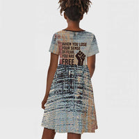 John Lewis Kid Short Sleeve Dress with Freedom Quote Graphic Civil Rights and Legacy Tribute - Wonder Print Shop
