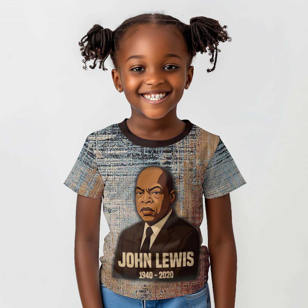John Lewis Kid T shirt with Freedom Quote Graphic Civil Rights and Legacy Tribute - Wonder Print Shop
