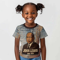 John Lewis Kid T shirt with Freedom Quote Graphic Civil Rights and Legacy Tribute - Wonder Print Shop
