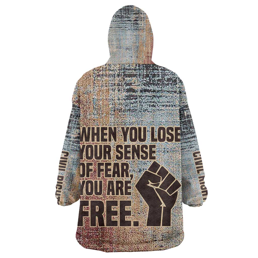 John Lewis Kid Wearable Blanket Hoodie with Freedom Quote Graphic Civil Rights and Legacy Tribute - Wonder Print Shop
