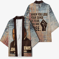 John Lewis Kimono with Freedom Quote Graphic Civil Rights and Legacy Tribute - Wonder Print Shop