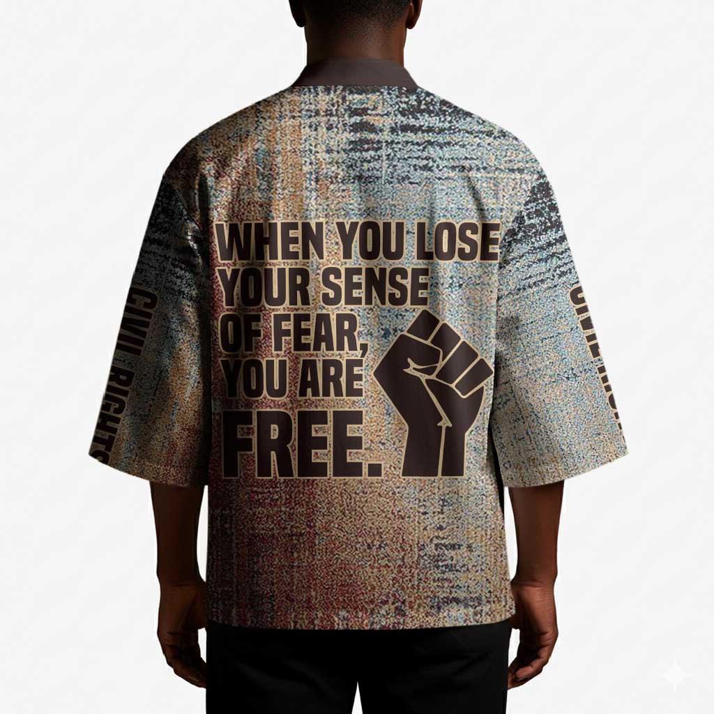 John Lewis Kimono with Freedom Quote Graphic Civil Rights and Legacy Tribute - Wonder Print Shop
