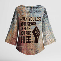 John Lewis Kimono Sleeve Blouse with Freedom Quote Graphic Civil Rights and Legacy Tribute - Wonder Print Shop