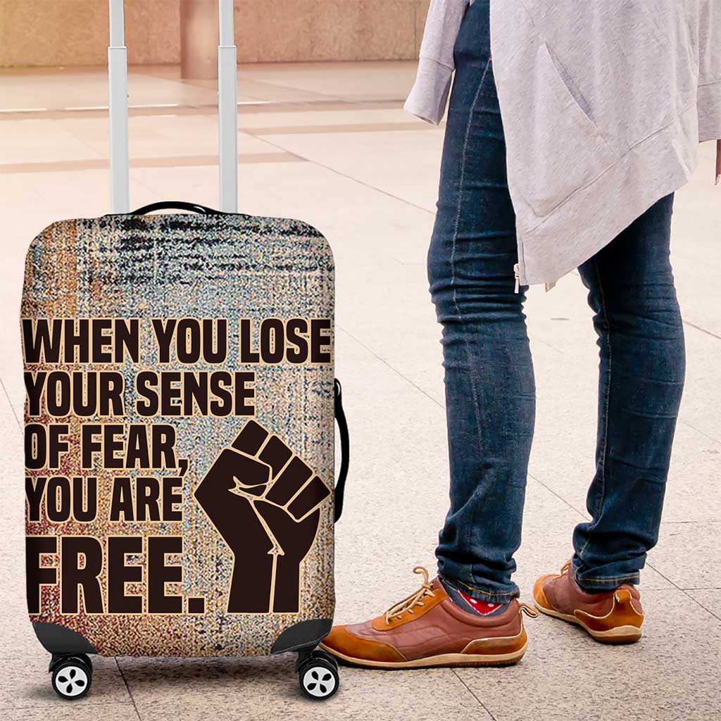 John Lewis Luggage Cover with Freedom Quote Graphic Civil Rights and Legacy Tribute - Wonder Print Shop
