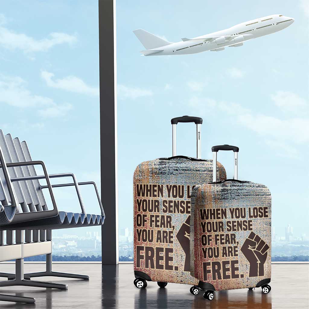 John Lewis Luggage Cover with Freedom Quote Graphic Civil Rights and Legacy Tribute - Wonder Print Shop