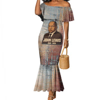 John Lewis Mermaid Dress with Freedom Quote Graphic Civil Rights and Legacy Tribute - Wonder Print Shop