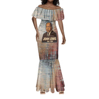 John Lewis Mermaid Dress with Freedom Quote Graphic Civil Rights and Legacy Tribute - Wonder Print Shop