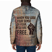 John Lewis Padded Jacket with Freedom Quote Graphic Civil Rights and Legacy Tribute - Wonder Print Shop