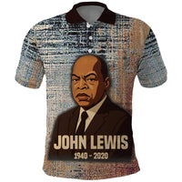 John Lewis Polo Shirt with Freedom Quote Graphic Civil Rights and Legacy Tribute - Wonder Print Shop