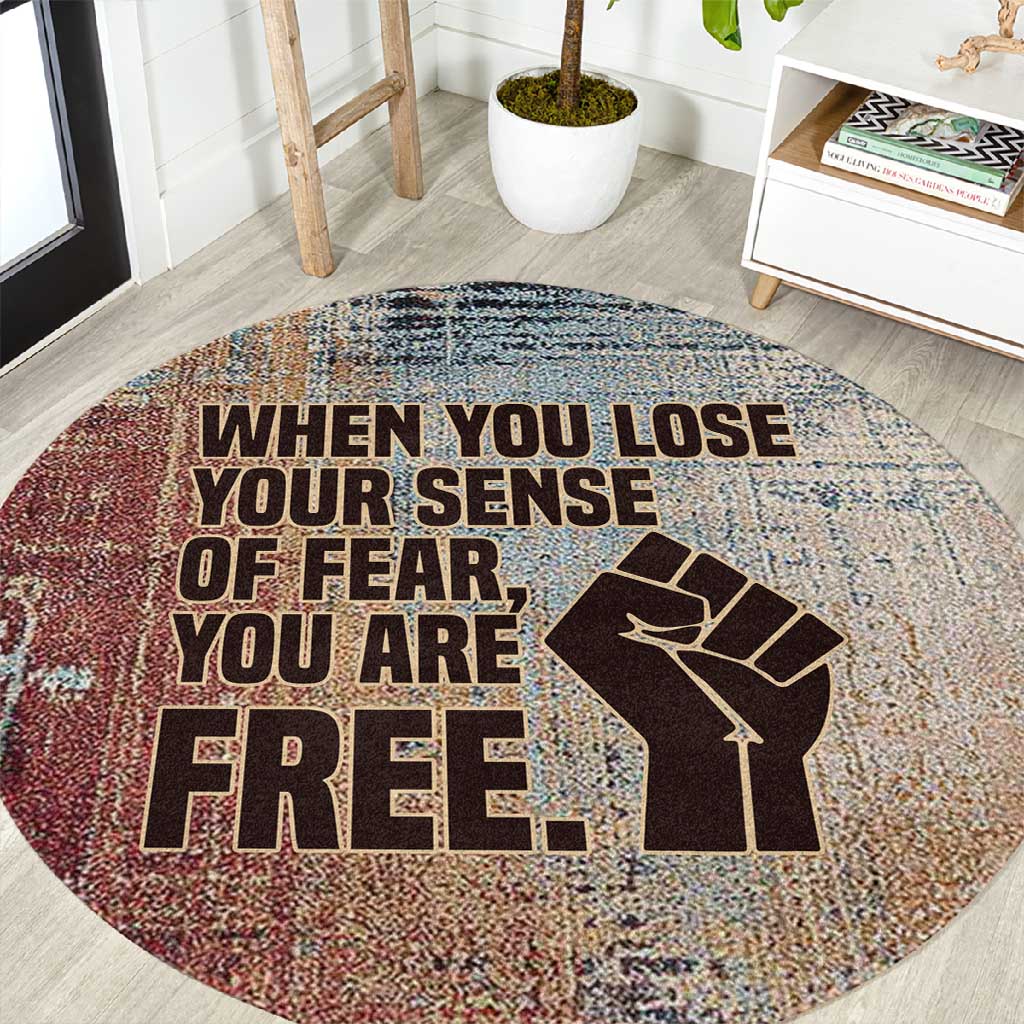 John Lewis Round Carpet with Freedom Quote Graphic Civil Rights and Legacy Tribute - Wonder Print Shop