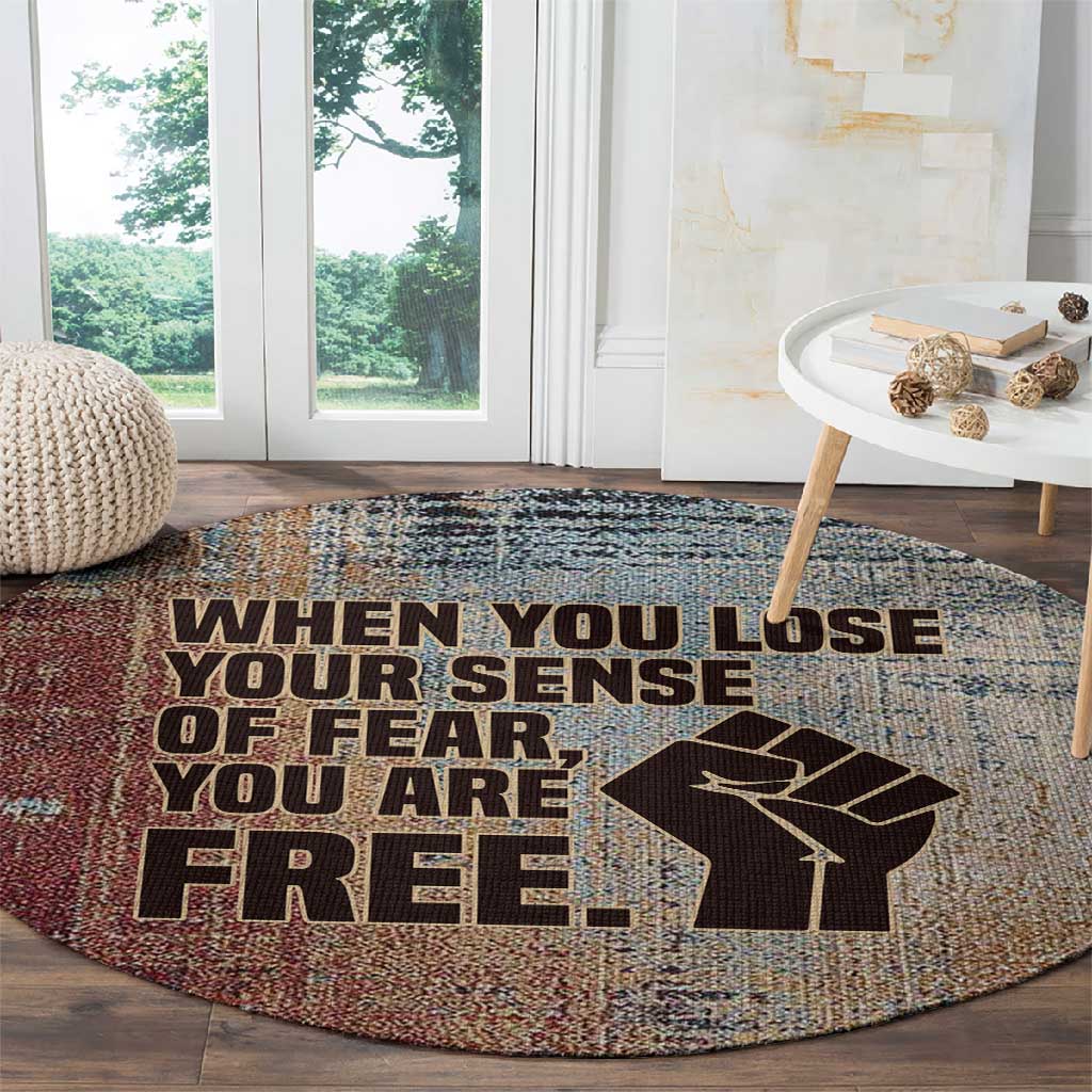 John Lewis Round Carpet with Freedom Quote Graphic Civil Rights and Legacy Tribute - Wonder Print Shop
