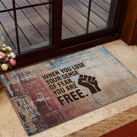 John Lewis Rubber Doormat with Freedom Quote Graphic Civil Rights and Legacy Tribute - Wonder Print Shop