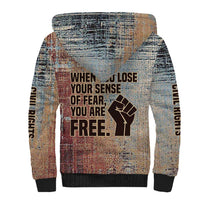 John Lewis Sherpa Hoodie with Freedom Quote Graphic Civil Rights and Legacy Tribute - Wonder Print Shop