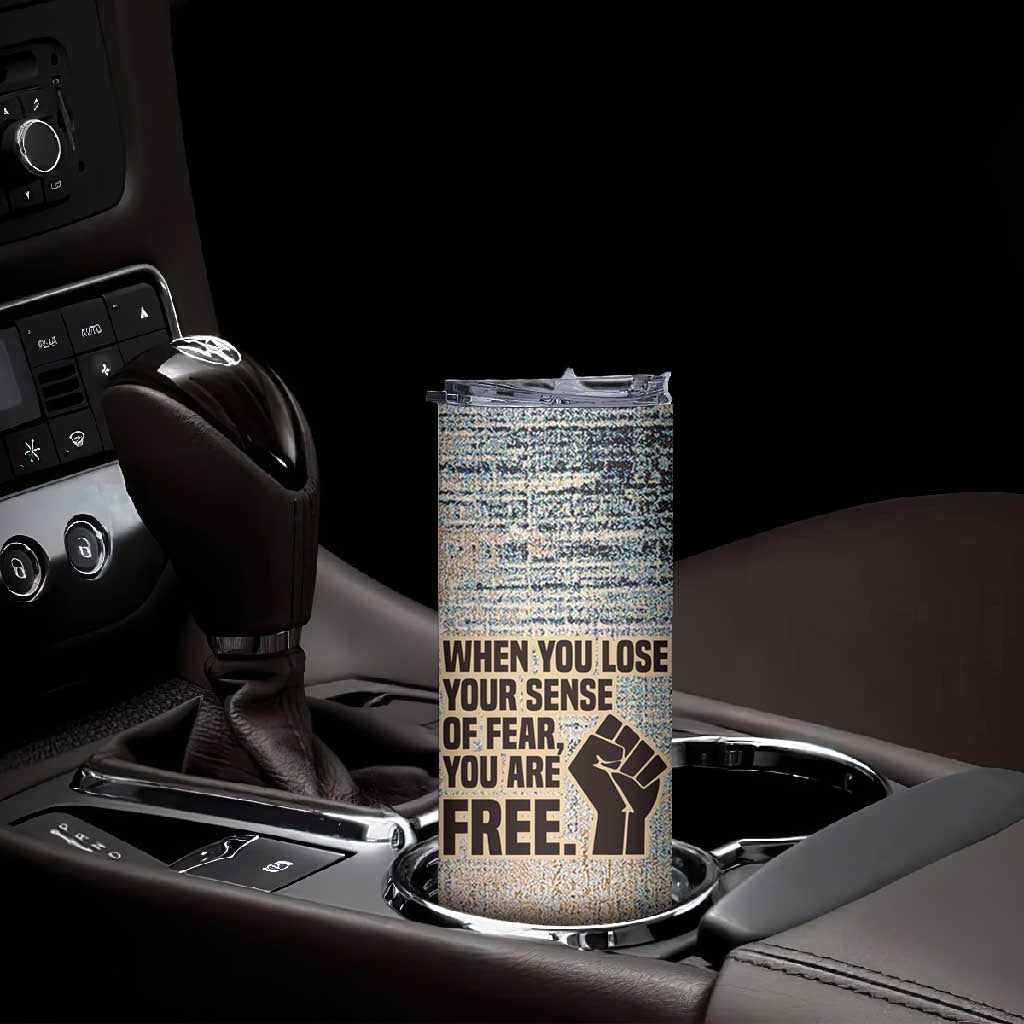 John Lewis Skinny Tumbler with Freedom Quote Graphic Civil Rights and Legacy Tribute - Wonder Print Shop
