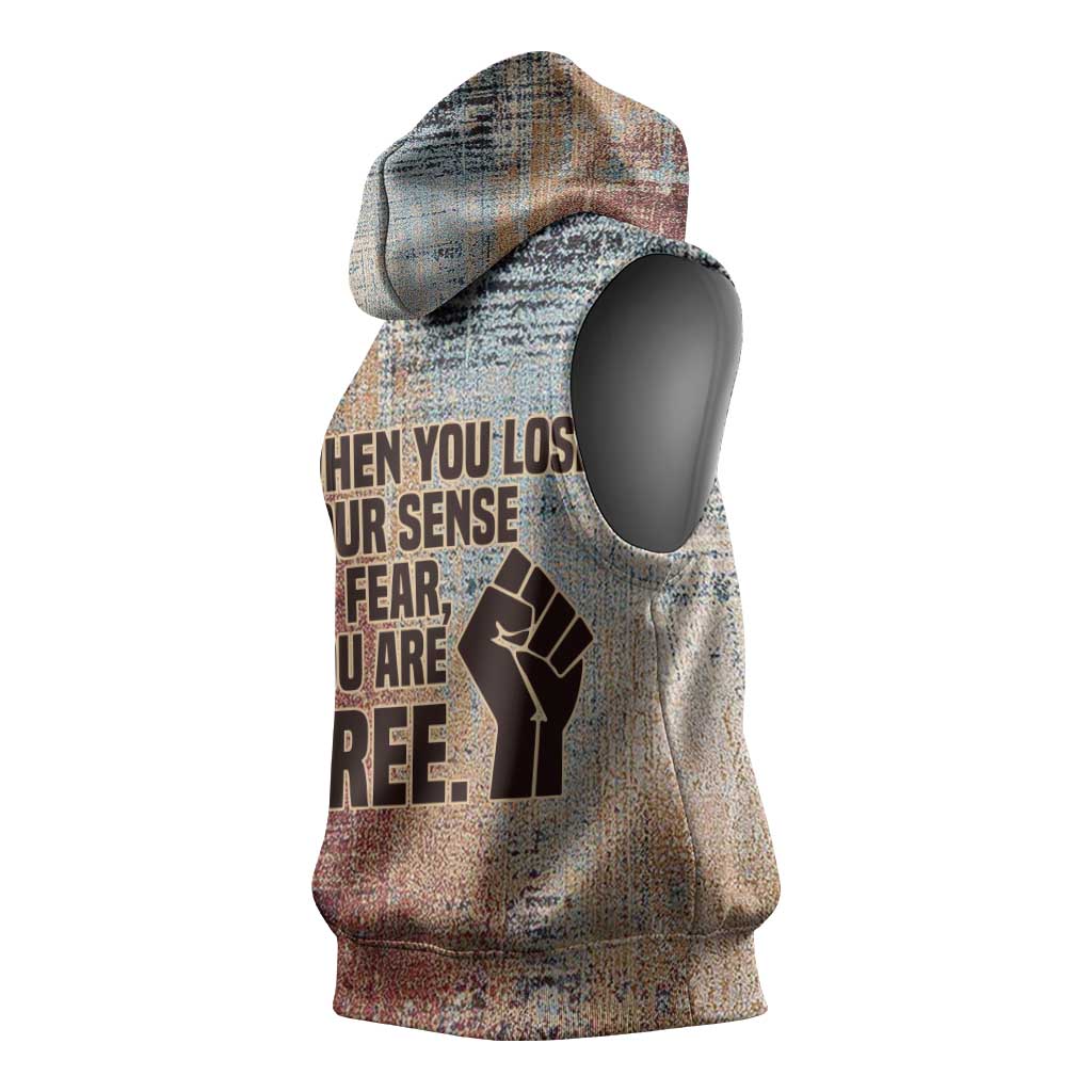 John Lewis Sleeveless Hoodie with Freedom Quote Graphic Civil Rights and Legacy Tribute - Wonder Print Shop