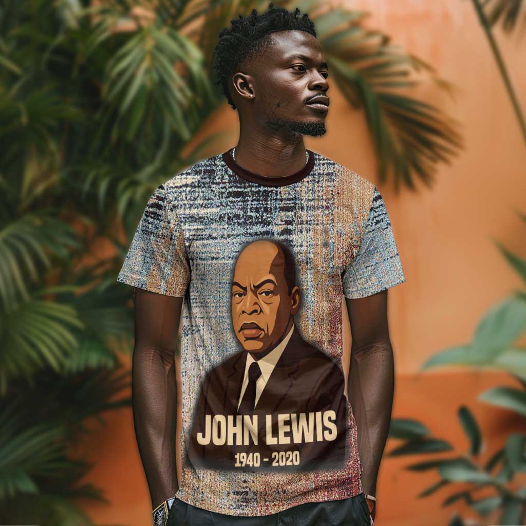 John Lewis T shirt with Freedom Quote Graphic Civil Rights and Legacy Tribute - Wonder Print Shop