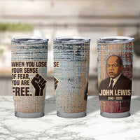 John Lewis Tumbler Cup with Freedom Quote Graphic Civil Rights and Legacy Tribute - Wonder Print Shop