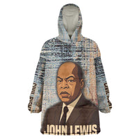 John Lewis Wearable Blanket Hoodie with Freedom Quote Graphic Civil Rights and Legacy Tribute - Wonder Print Shop