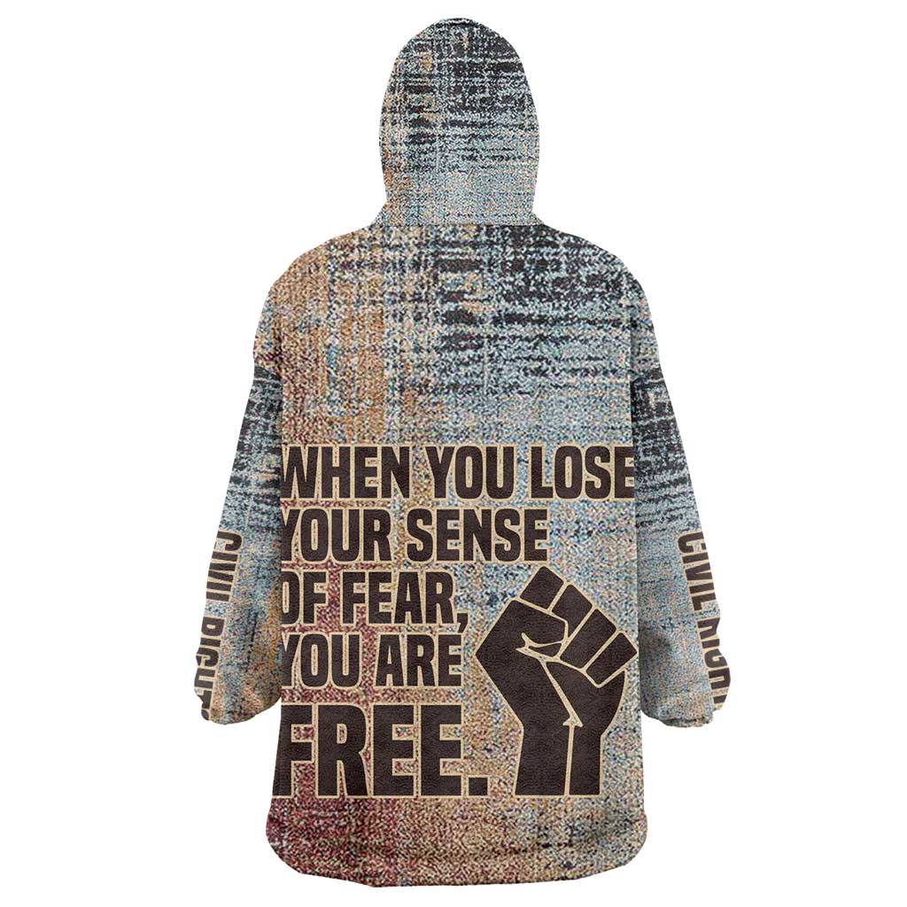 John Lewis Wearable Blanket Hoodie with Freedom Quote Graphic Civil Rights and Legacy Tribute - Wonder Print Shop