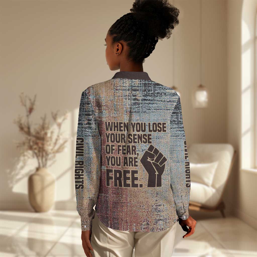 John Lewis Women Casual Shirt with Freedom Quote Graphic Civil Rights and Legacy Tribute - Wonder Print Shop