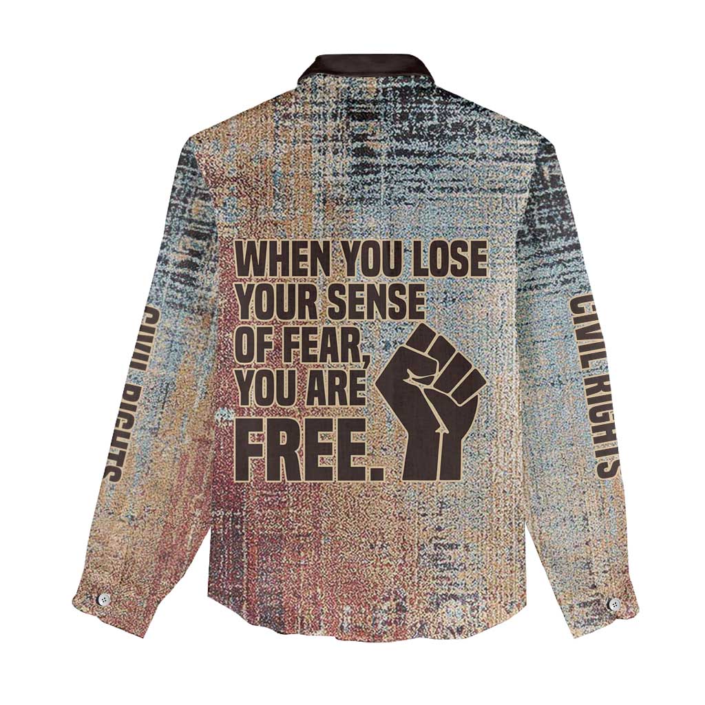 John Lewis Women Casual Shirt with Freedom Quote Graphic Civil Rights and Legacy Tribute - Wonder Print Shop