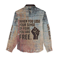 John Lewis Women Casual Shirt with Freedom Quote Graphic Civil Rights and Legacy Tribute - Wonder Print Shop