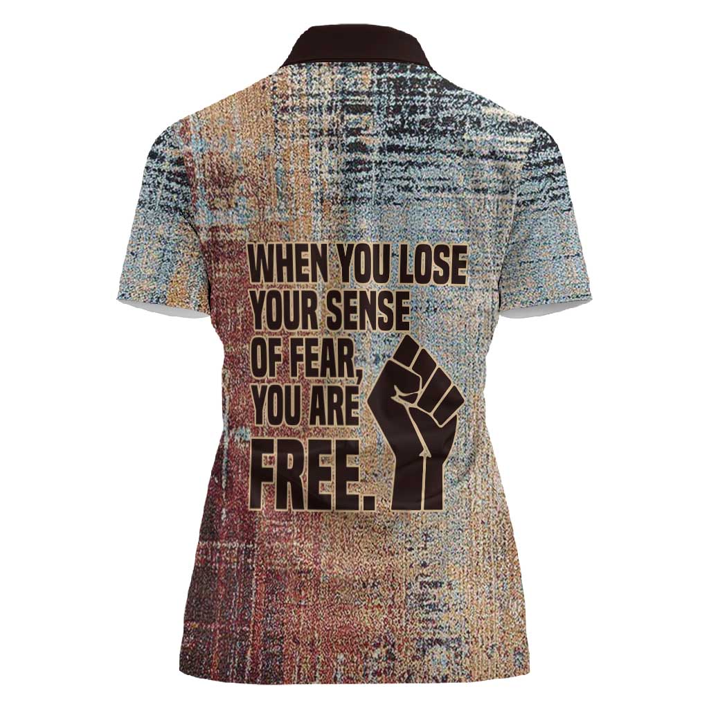 John Lewis Women Polo Shirt with Freedom Quote Graphic Civil Rights and Legacy Tribute - Wonder Print Shop