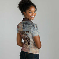 John Lewis Women Polo Shirt with Freedom Quote Graphic Civil Rights and Legacy Tribute - Wonder Print Shop