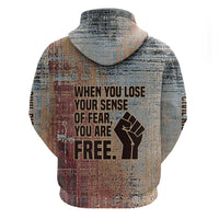 John Lewis Zip Hoodie with Freedom Quote Graphic Civil Rights and Legacy Tribute - Wonder Print Shop