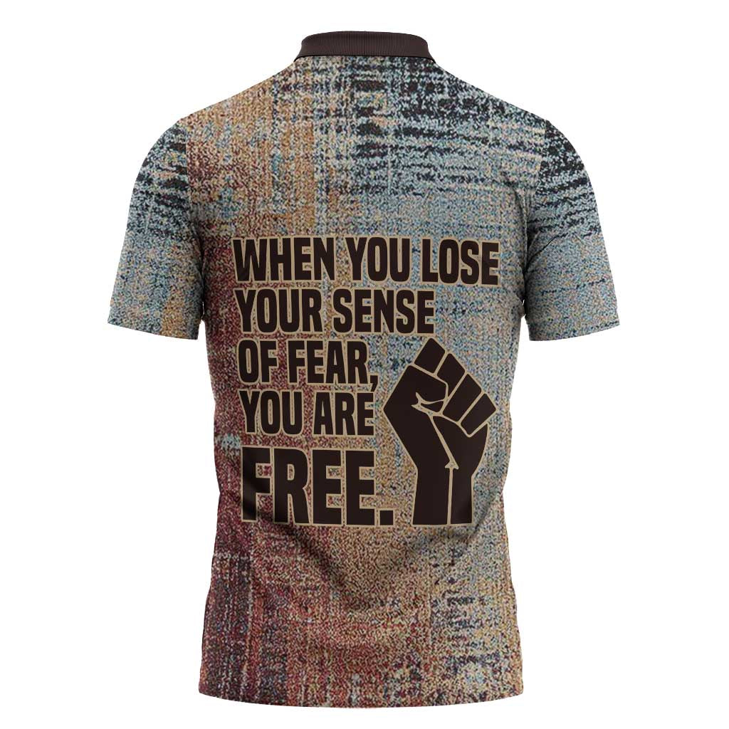 John Lewis Zipper Polo Shirt with Freedom Quote Graphic Civil Rights and Legacy Tribute - Wonder Print Shop