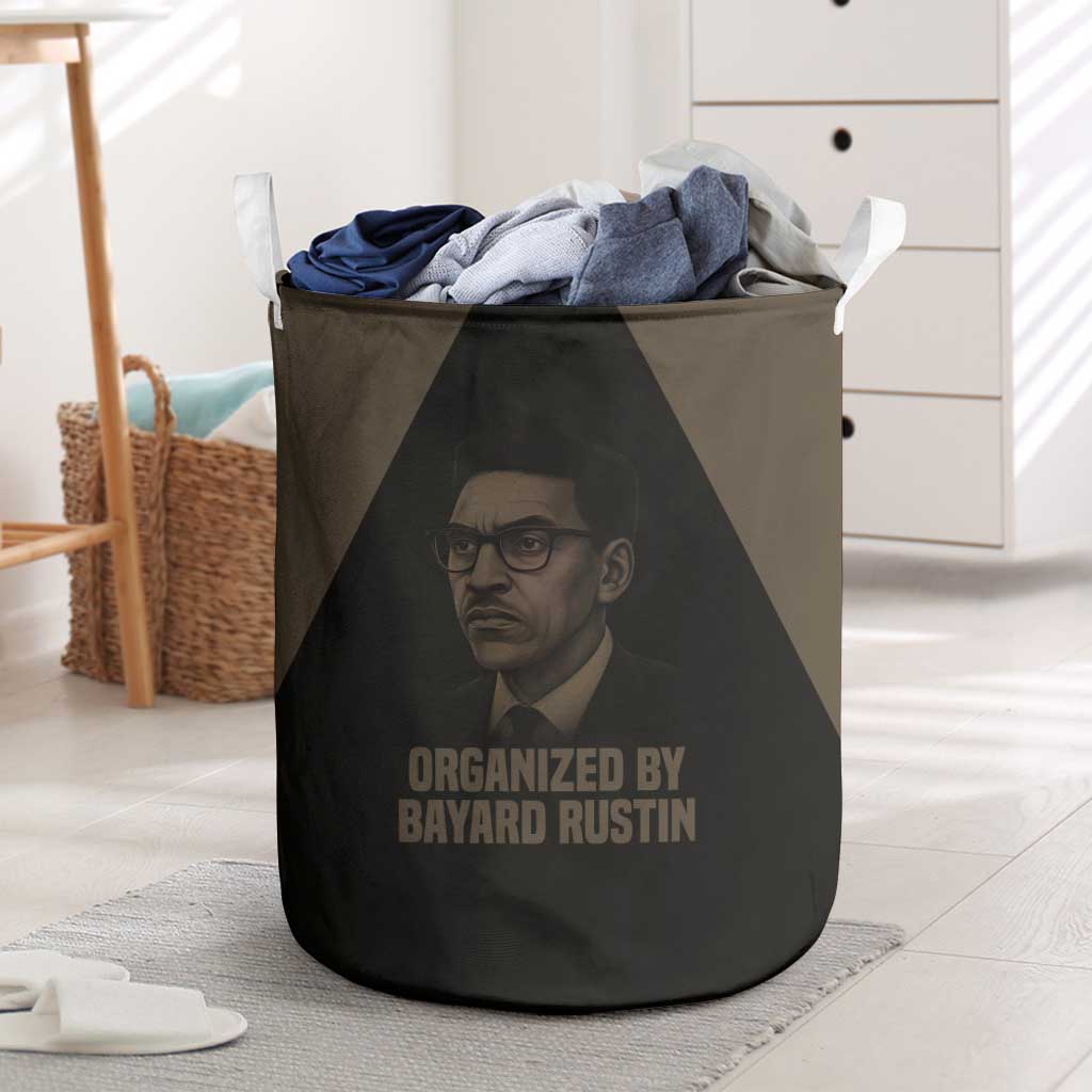 Bayard Rustin Laundry Basket with March on Washington Design Civil Rights Organizer Tribute - Wonder Print Shop