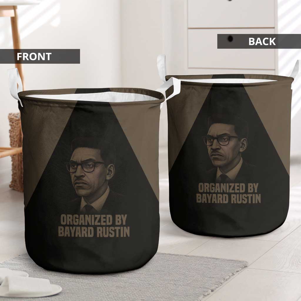 Bayard Rustin Laundry Basket with March on Washington Design Civil Rights Organizer Tribute - Wonder Print Shop