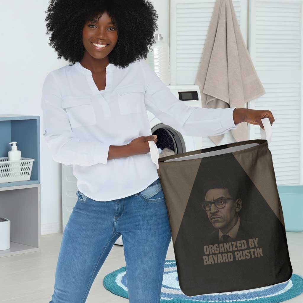 Bayard Rustin Laundry Basket with March on Washington Design Civil Rights Organizer Tribute - Wonder Print Shop