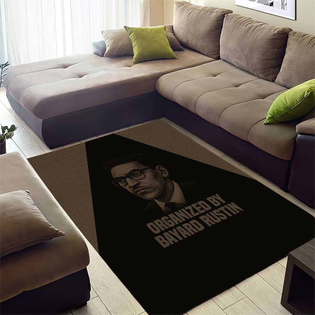 Bayard Rustin Area Rug with March on Washington Design Civil Rights Organizer Tribute - Wonder Print Shop