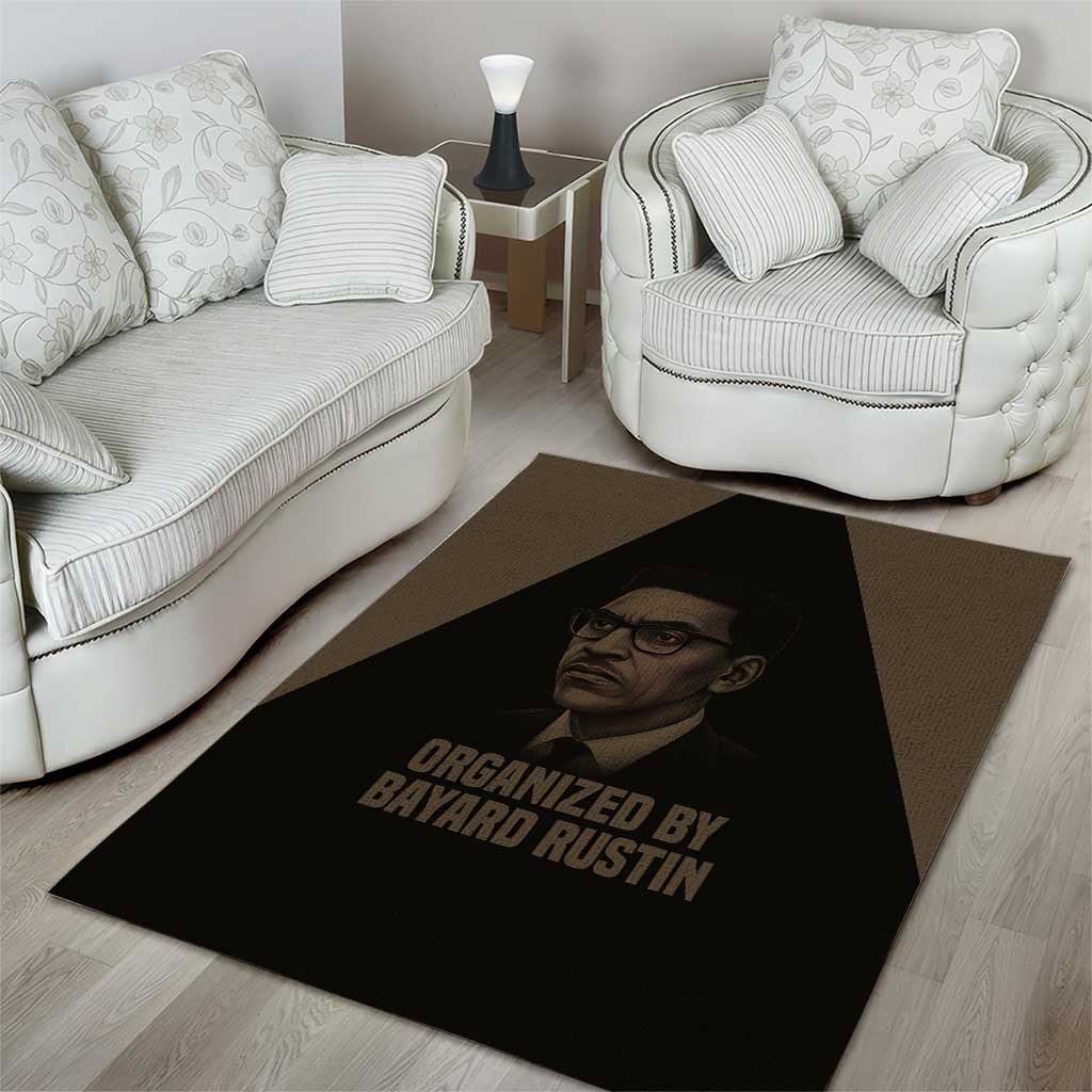 Bayard Rustin Area Rug with March on Washington Design Civil Rights Organizer Tribute - Wonder Print Shop